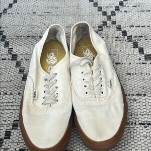 Vans Men's White Canvas Sneakers